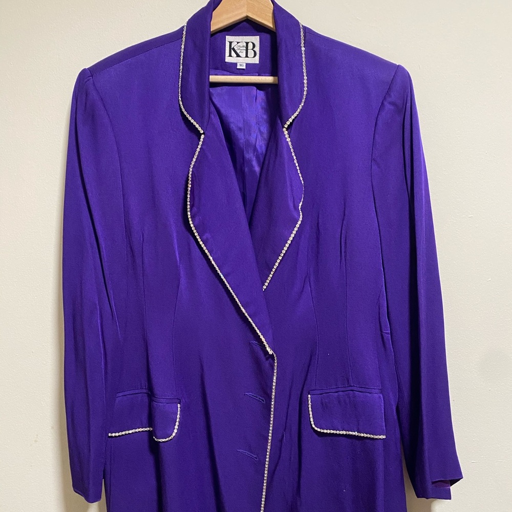 VINTAGE PURPLE BLAZER, SILVER LINING